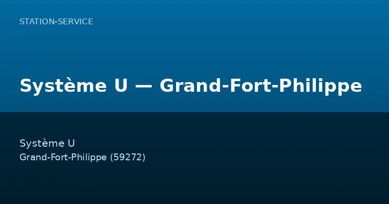 Système U — Grand-Fort-Philippe