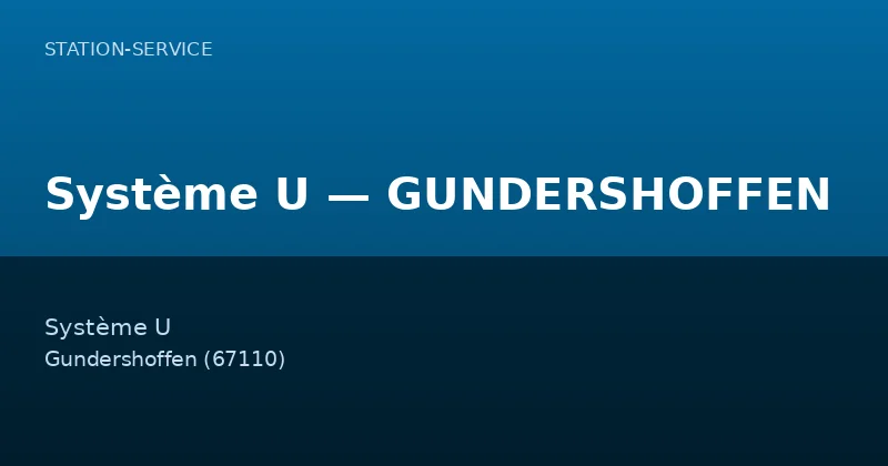 Système U — GUNDERSHOFFEN