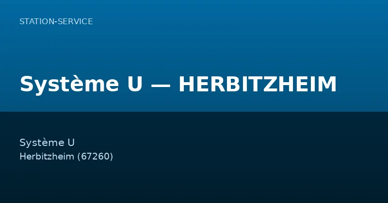 Système U — HERBITZHEIM