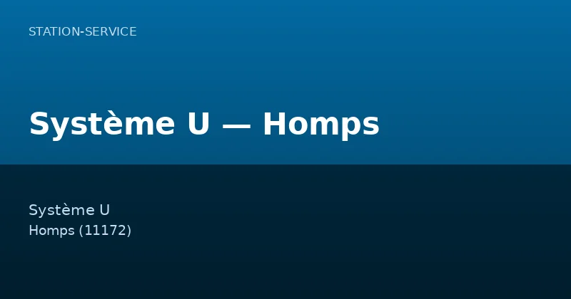 Système U — Homps