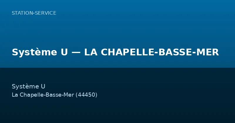 Système U — LA CHAPELLE-BASSE-MER