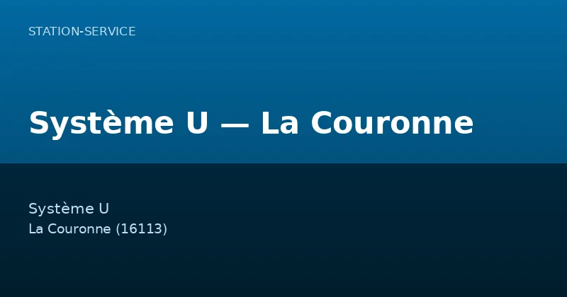 Système U — La Couronne