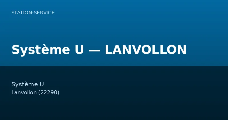 Système U — LANVOLLON