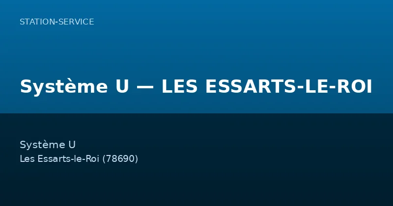Système U — LES ESSARTS-LE-ROI