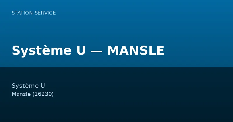 Système U — MANSLE