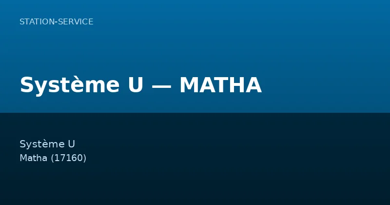 Système U — MATHA