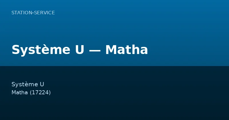 Système U — Matha