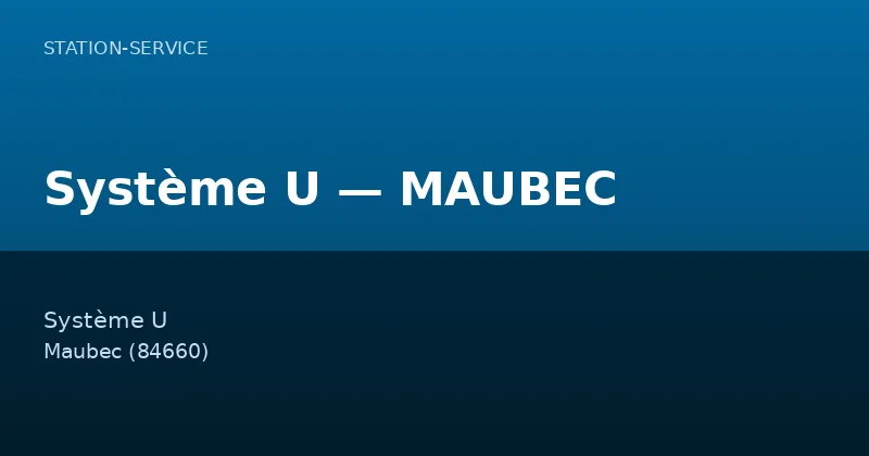 Système U — MAUBEC