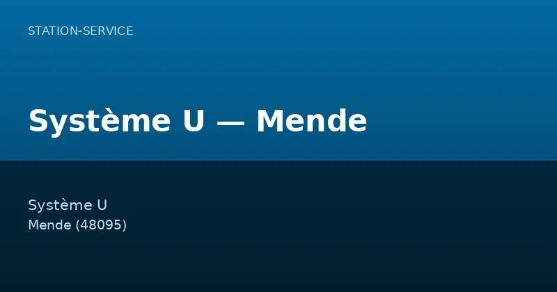 Système U — Mende