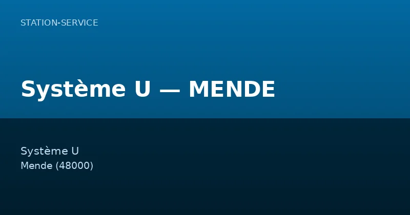 Système U — MENDE