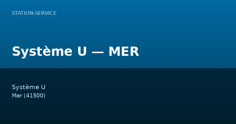 Système U — MER