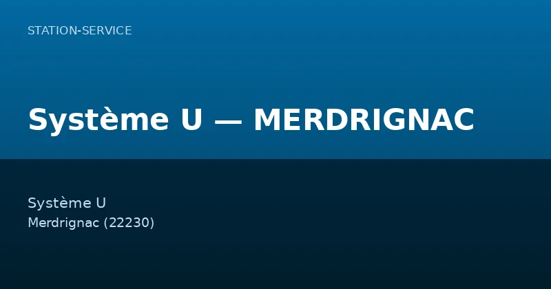 Système U — MERDRIGNAC