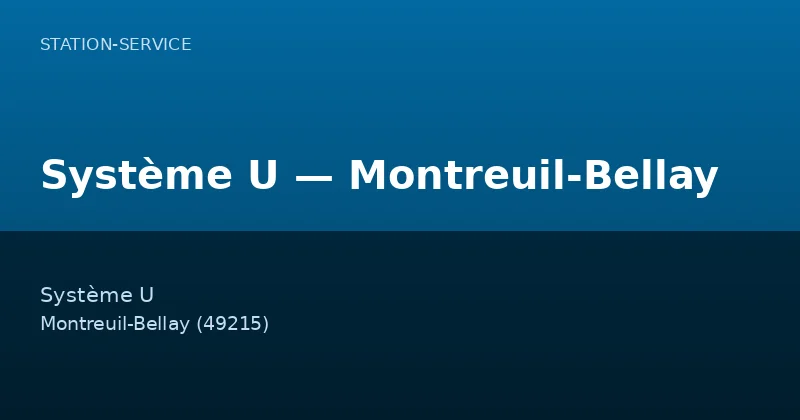 Système U — Montreuil-Bellay