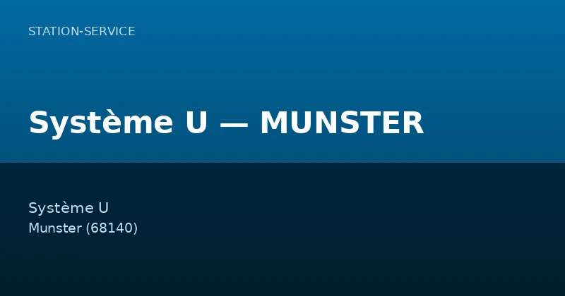 Système U — MUNSTER