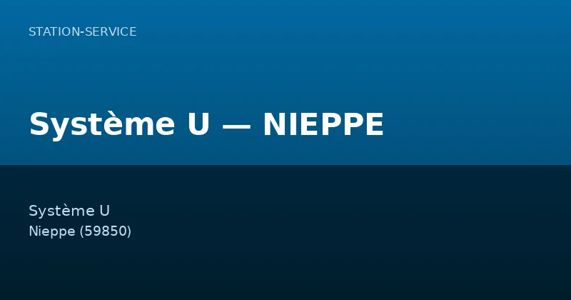 Système U — NIEPPE