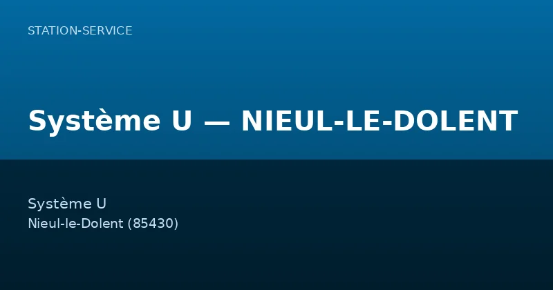 Système U — NIEUL-LE-DOLENT