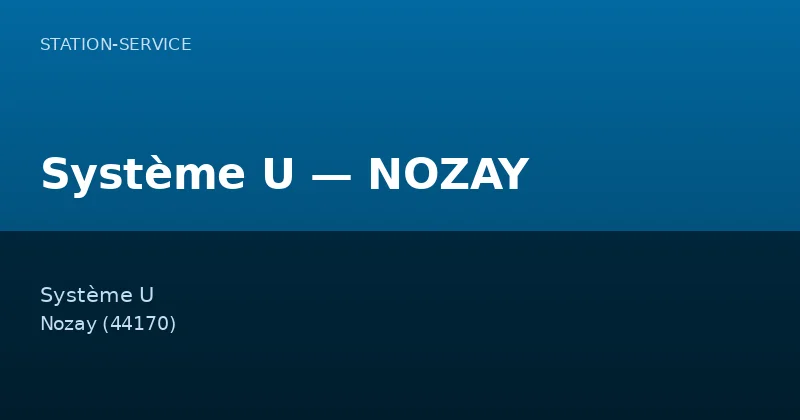 Système U — NOZAY