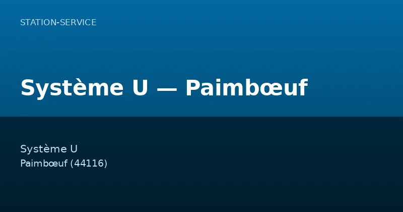 Système U — Paimbœuf