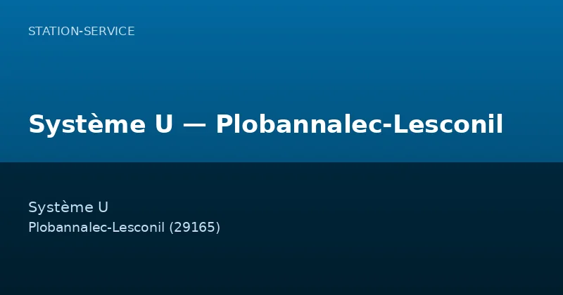 Système U — Plobannalec-Lesconil