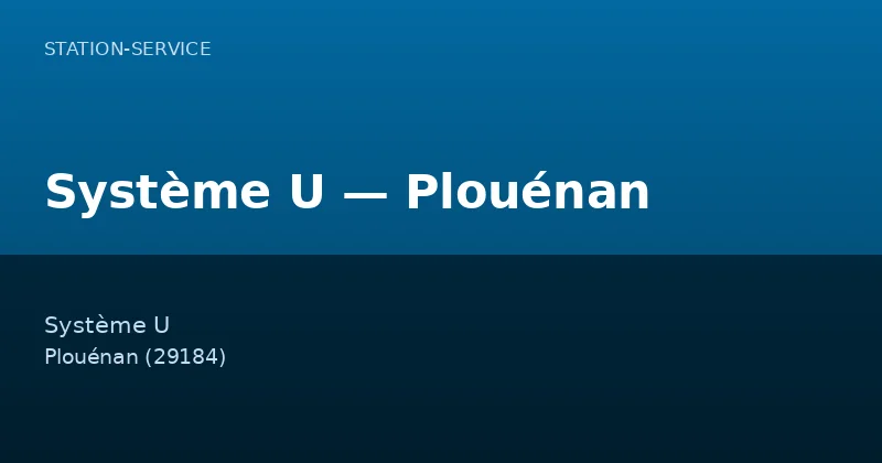 Système U — Plouénan