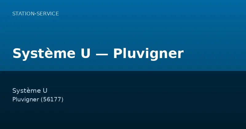 Système U — Pluvigner
