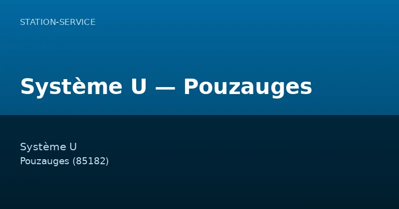 Système U — Pouzauges