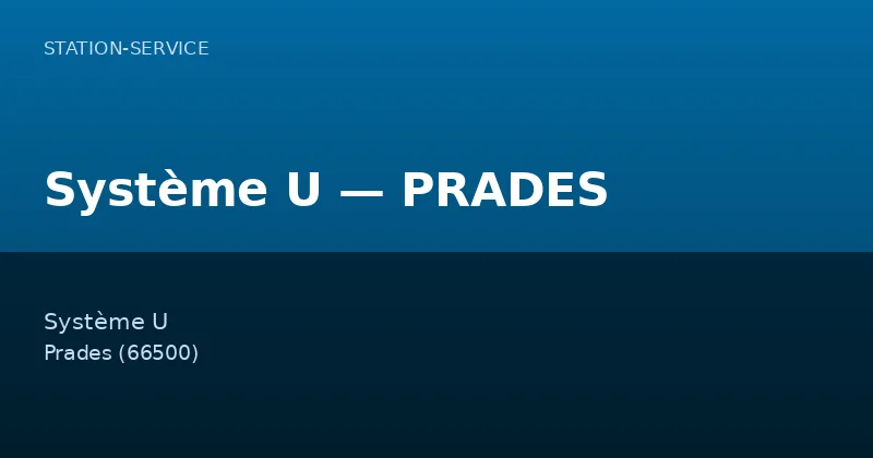 Système U — PRADES