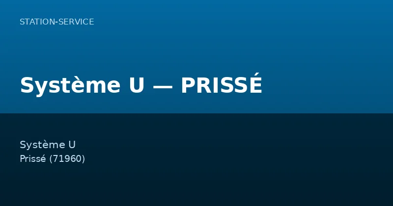 Système U — PRISSÉ