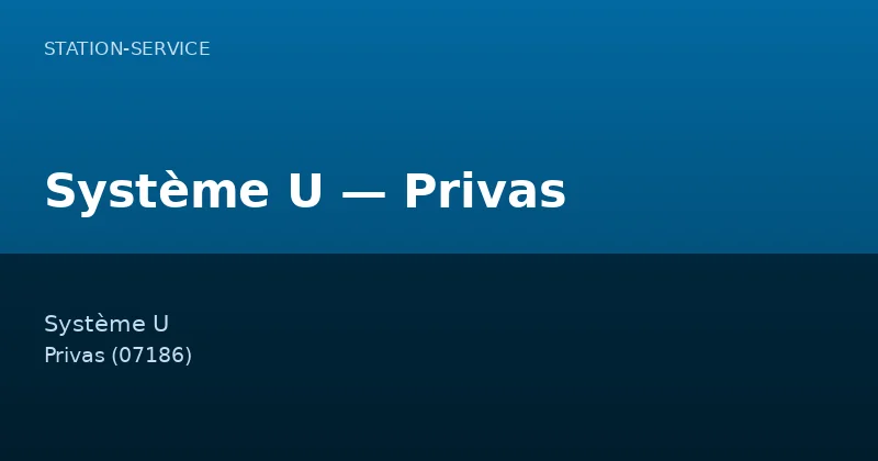 Système U — Privas