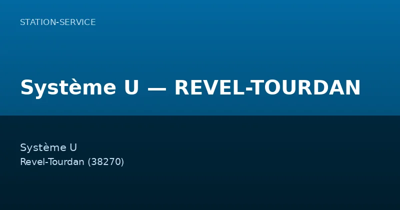 Système U — REVEL-TOURDAN