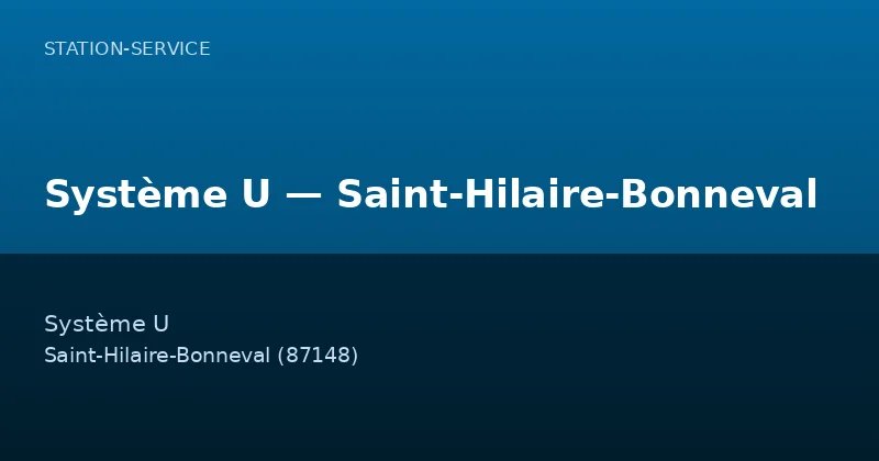 Système U — Saint-Hilaire-Bonneval
