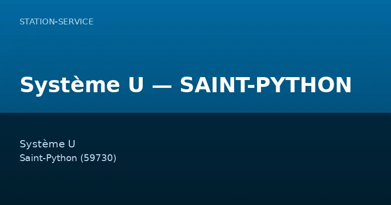 Système U — SAINT-PYTHON