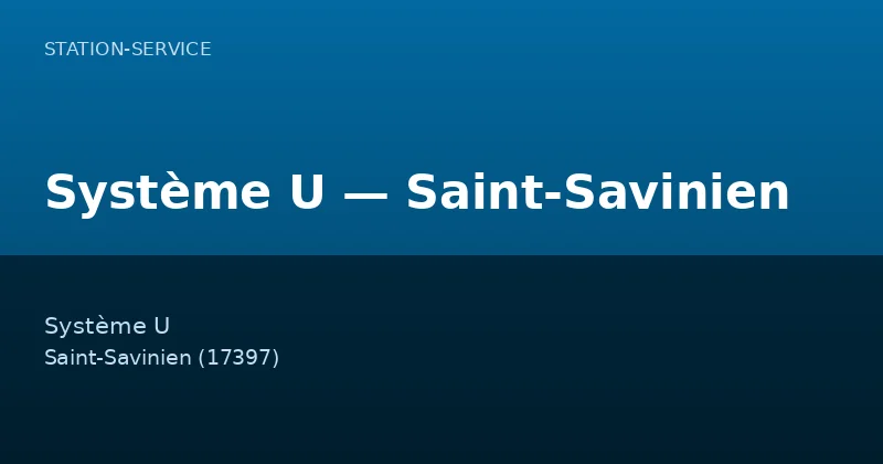 Système U — Saint-Savinien
