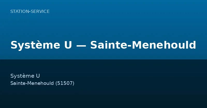 Système U — Sainte-Menehould