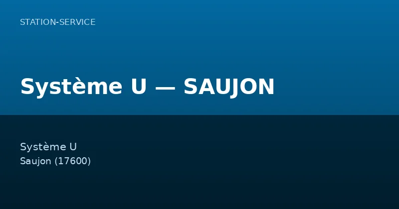 Système U — SAUJON