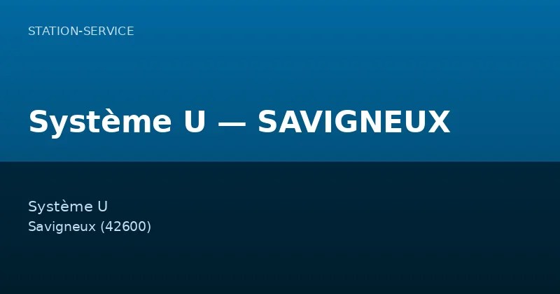 Système U — SAVIGNEUX