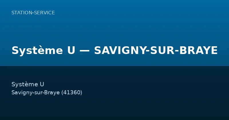 Système U — SAVIGNY-SUR-BRAYE