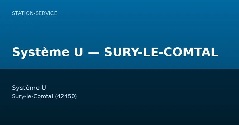 Système U — SURY-LE-COMTAL