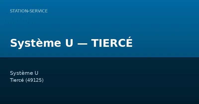 Système U — TIERCÉ