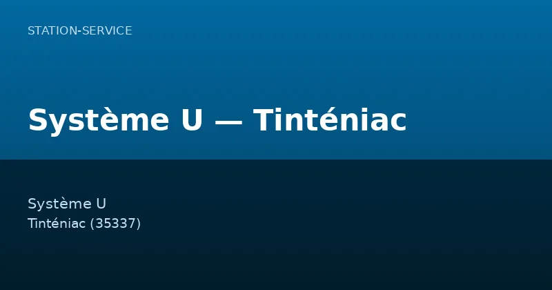 Système U — Tinténiac