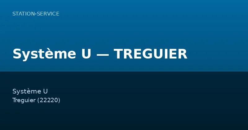 Système U — TREGUIER