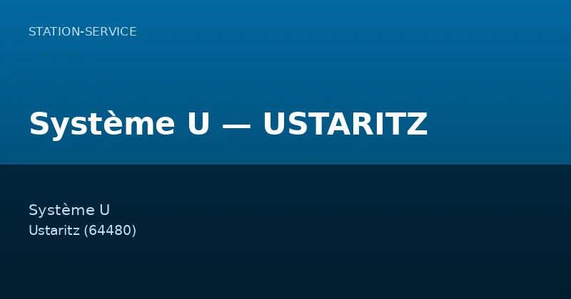 Système U — USTARITZ
