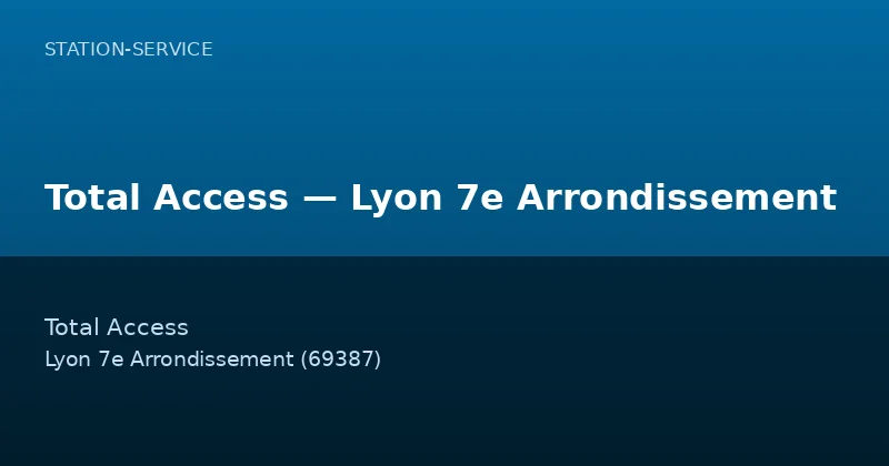 Total Access — Lyon 7e Arrondissement