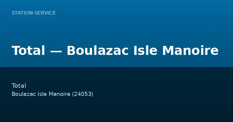 Total — Boulazac Isle Manoire