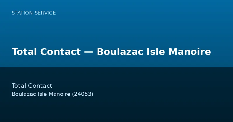 Total Contact — Boulazac Isle Manoire