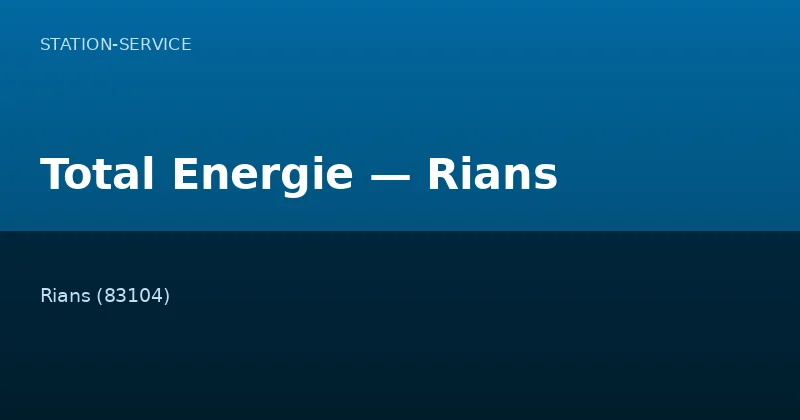 Total Energie — Rians