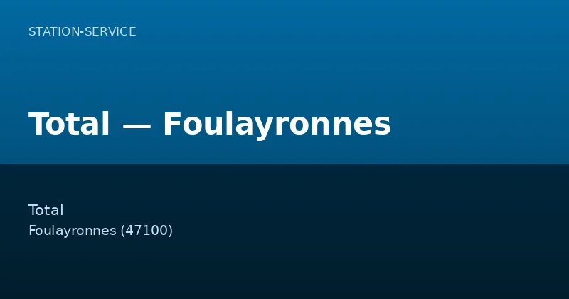 Total — Foulayronnes