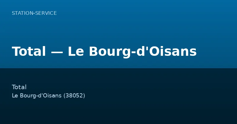 Total — Le Bourg-d'Oisans