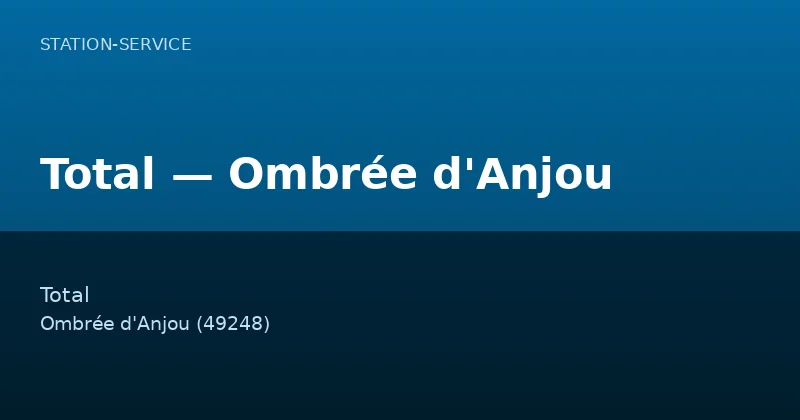 Total — Ombrée d'Anjou
