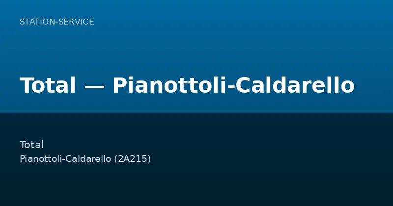 Total — Pianottoli-Caldarello